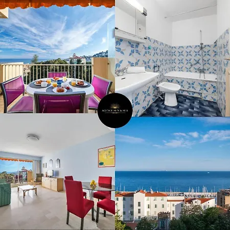 Le Fontana Rosa- Vue Terrasse Parking Inclus דירה מנטון